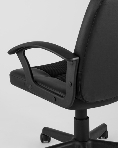 Кресло офисное TopChairs Comfort экокожа черное. Фото №8