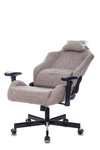 Кресло игровое Knight T1 серый экомех с подголов. крестовина металл. Фото №7