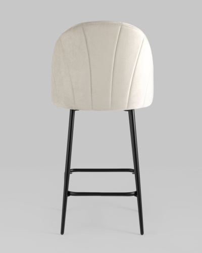 Стул полубарный Логан велюр бежевый. Фото №6