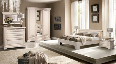 Спальня Престиж (крем с патиной) фото Спальня Престиж (крем с патиной). Фото №2