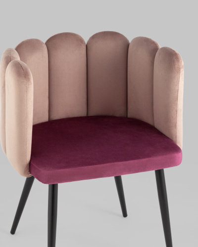 Кресло Карнавал пыльно-розовое/бордо. Фото №9