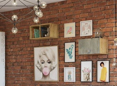 Полка навесная АН-04,коричневый. Фото