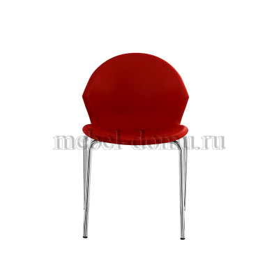 Кресло VAN HALLEN (mod. 2433) пластик/металл, 54,5х53,5х76 см, высота до сиденья 46 см, белый/черный (поставляется по 4 шт). Фото