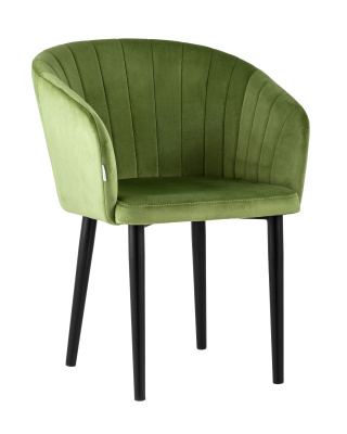 Стул с подлокотниками Нейтон велюр травяной фото Стул с подлокотниками Нейтон велюр травяной. Фото №2