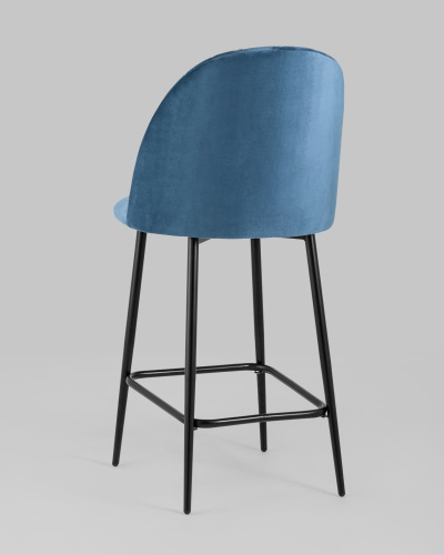 Стул полубарный Марсель велюр пыльно-синий. Фото №7
