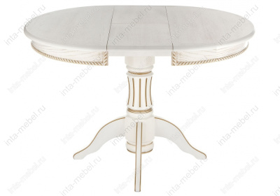 Стол деревянный Павия молочный с золотой патиной фото Стол деревянный Павия молочный с золотой патиной. Фото №3