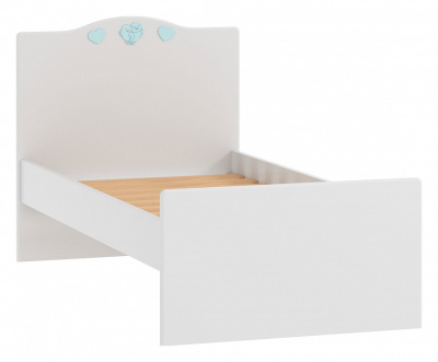 Кровать Лилу Птички НМ 041.07 М + ящик для кровати, Белый/Голубой (эмаль), Фанера, п/м фото Кровать Лилу Птички НМ 041.07 М + ящик для кровати, Белый/Голубой (эмаль), Фанера, п/м. Фото №2