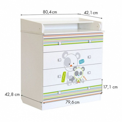 Комод пеленальный Polini Kids Simple 1580, белый фото Комод пеленальный Polini Kids Simple 1580, белый. Фото №4