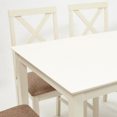 Обеденный комплект эконом Хадсон (стол + 4 стула)/ Hudson Dining Set дерево гевея/мдф, стол: 110х70х75см / стул: 44х42х89см, ivory white (сл фото Обеденный комплект эконом Хадсон (стол + 4 стула)/ Hudson Dining Set дерево гевея/мдф, стол: 110х70х75см / стул: 44х42х89см, ivory white (сл. Фото №2