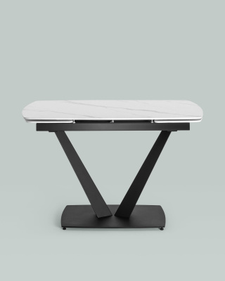 Стол обеденный Клео раскладной 120-180*90 керамика светлая. Фото №4