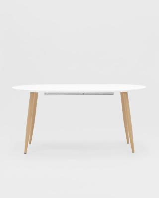 Стол обеденный Берген раскладной 160-190-220*90 белый. Фото