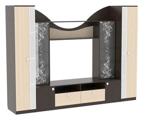 Гармония Шкаф 1-створчатый венге/дуб млечный. Фото №2