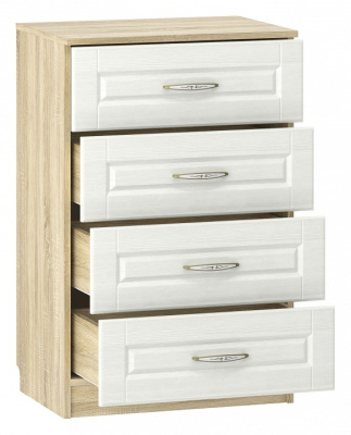 (Сильва) НМ 040.38 Комод Оливия / дуб сонома / белый. Фото №2